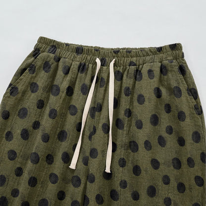 Polka Dot Cotton Harem Pants - image 44