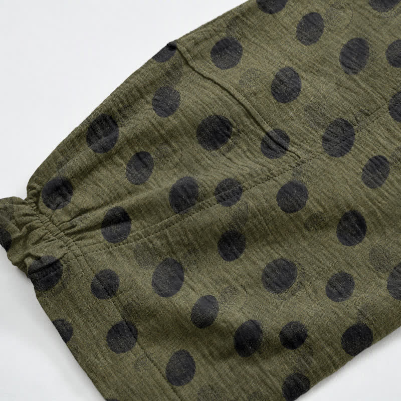 Polka Dot Cotton Harem Pants - image 47