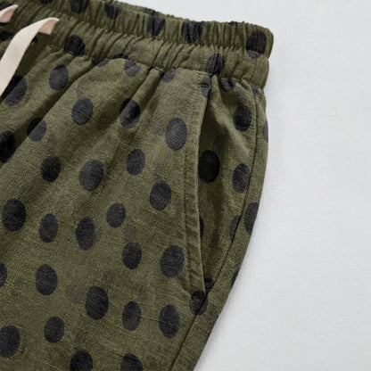Polka Dot Cotton Harem Pants - image 45