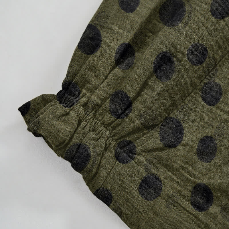 Polka Dot Cotton Harem Pants - image 46