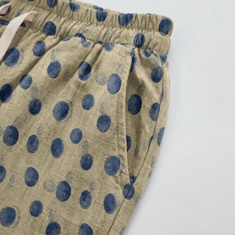 Polka Dot Cotton Harem Pants - image 57