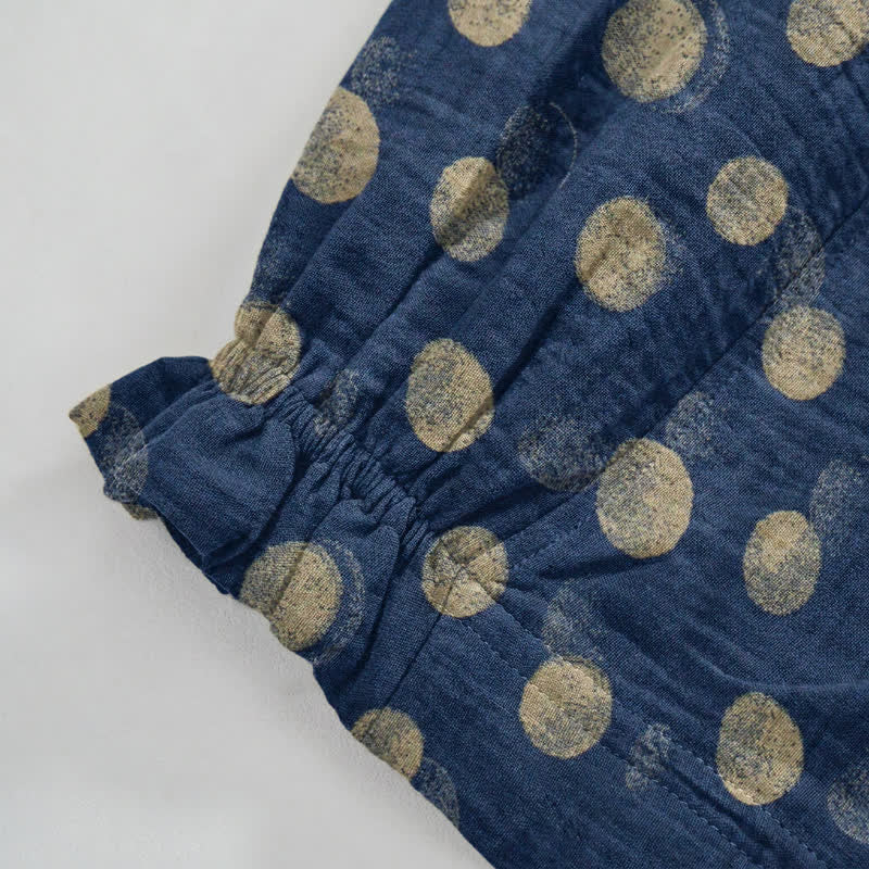 Polka Dot Cotton Harem Pants - image 52