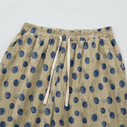 Polka Dot Cotton Harem Pants - image 56