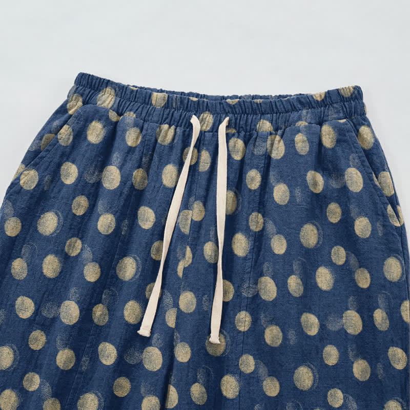 Polka Dot Cotton Harem Pants - image 50