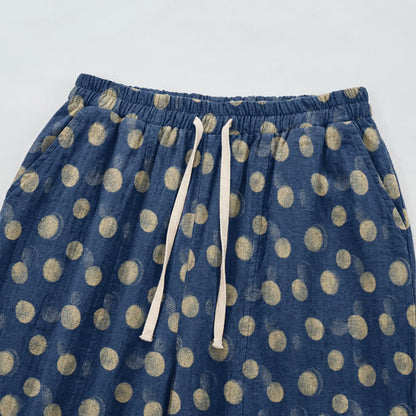 Polka Dot Cotton Harem Pants - image 50