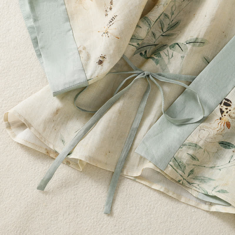Floral Tie-Waist Kimono Loungewear Top - image 5