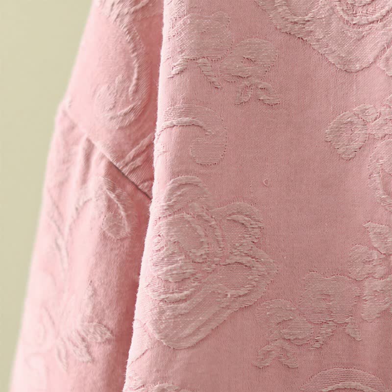 Vintage Cotton Linen Frog Button Lounge Top - image 7