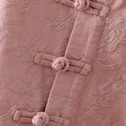 Vintage Cotton Linen Frog Button Lounge Top - image 5