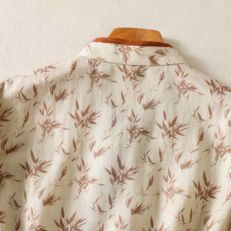 Floral Cross Wrap Casual Lounge Shirt - image 4