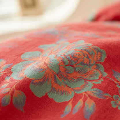 Luxurious Peony Jacquard Cotton Gauze Bedding  - image 9