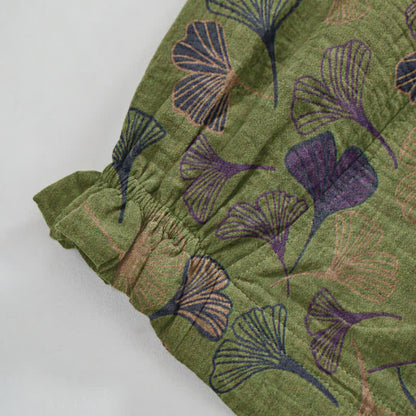 Retro Ginkgo Leaf Cotton Lounge Pants - image 11