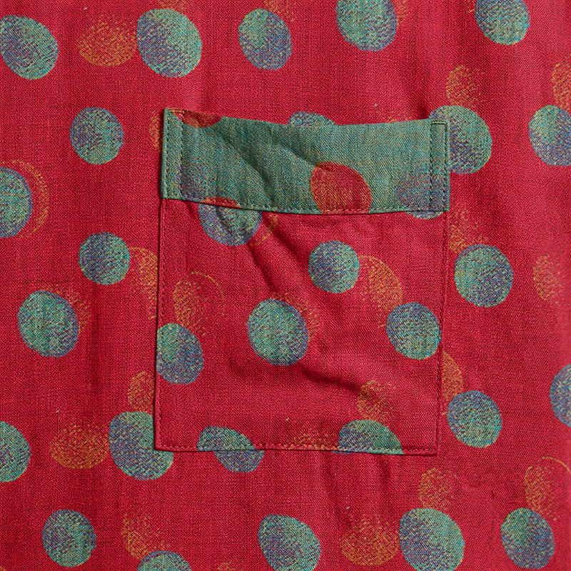 Vintage Polka Dot Cotton Kimono Robe - image 4