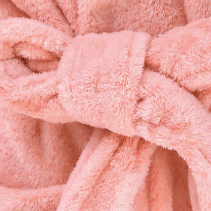 Soft Flower Coral Fleece Bath Robe - image 3