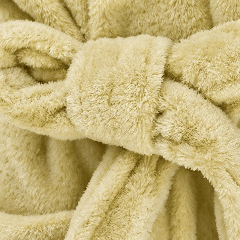 Soft Flower Coral Fleece Bath Robe - image 8