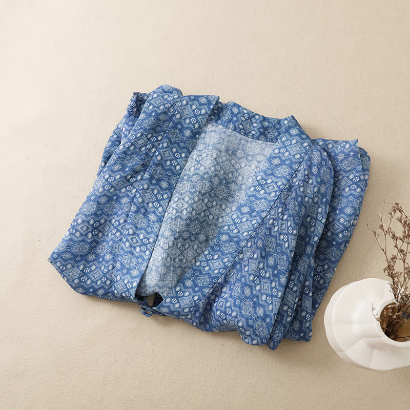 Casual Geometric Print Lounge Cardigan - image 2