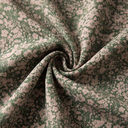 Vintage Floral Cross Wrap Lounge Shirt - image 2