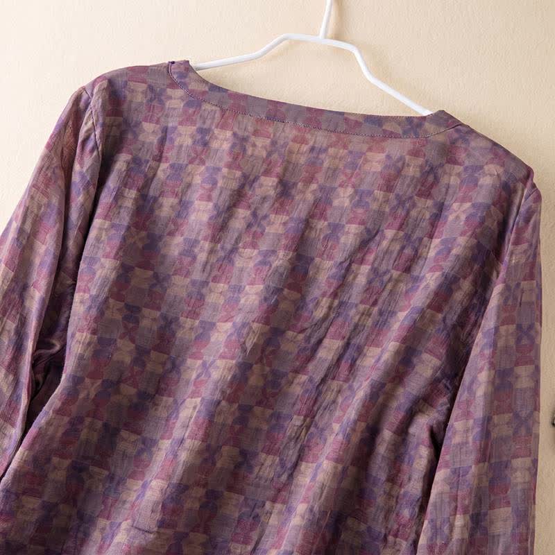 Vintage Cross Wrap Relaxed Lounge Shirt - image 3