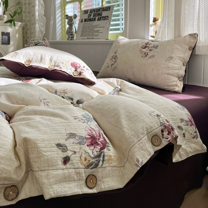 Botanical Dream Cotton Linen Bedding Set - image 2