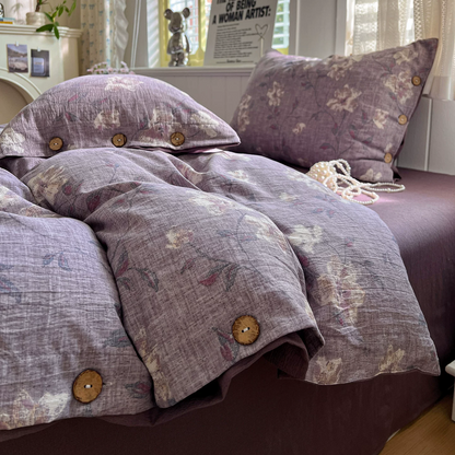 Vintage Farmhouse Linen Cotton Bedding Set - image 2