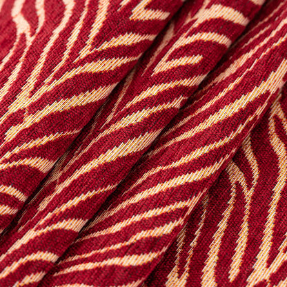 Red Zebra Stripe Tassel Christmas Tablecloth - image 3