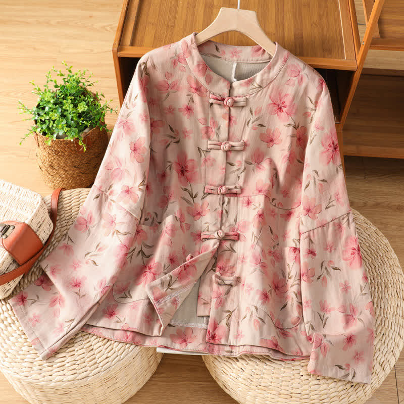 Breezy Blush Floral Lounge Cardigan - Pink - 2XL - image 0