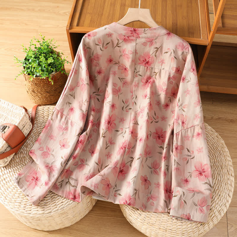 Breezy Blush Floral Lounge Cardigan - image 1