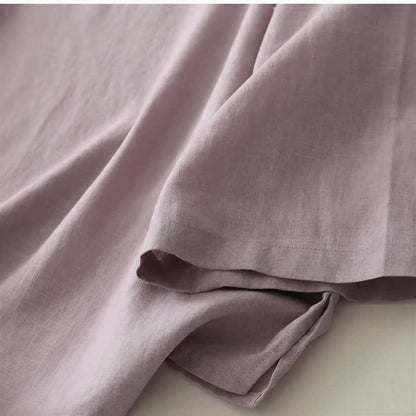 Classic Mandarin Collar Relaxed Lounge Top - image 5