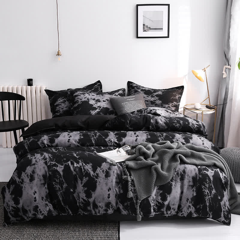 Modern Marble Pattern Comfy Bedding Set (3PCS)