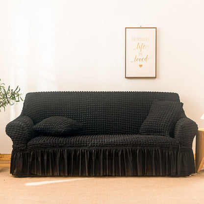 Simple Style Ruffled Elastic Sofa Cover