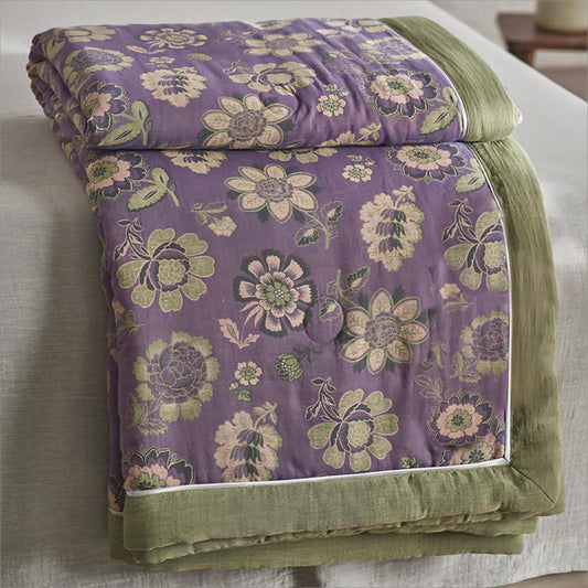 Jacquard Pure Cotton Gauze Floral Quilt