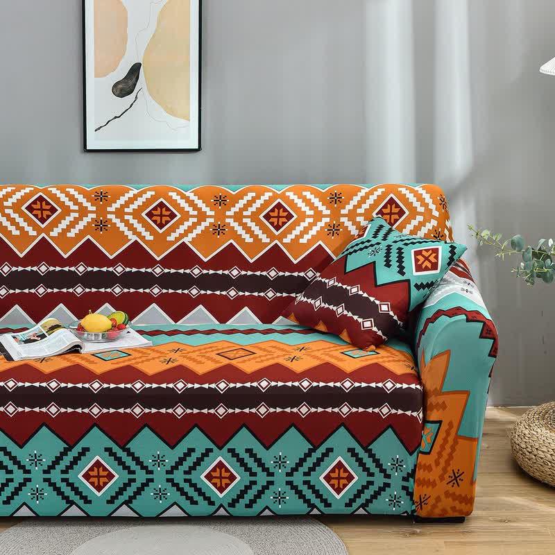 Navajo Style Elastic Stretchable Couch Cover