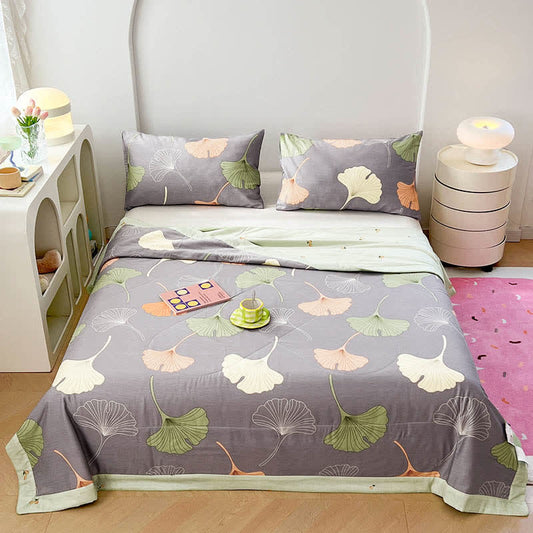 Ginkgo Leaf Pure Cotton Breathable Quilt