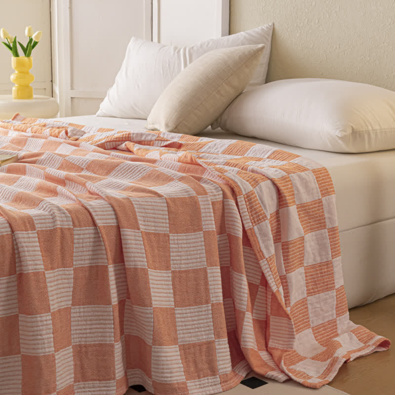 Modern Checkerboard Pure Cotton Breathable Quilt