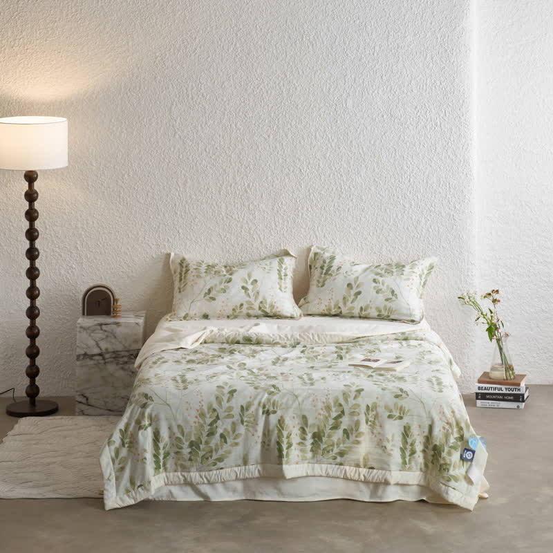 Pastoral Leaf Lyocell Fiber Summer Bedding