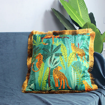 Animal Pattern Tassel Sofa Pillowcase