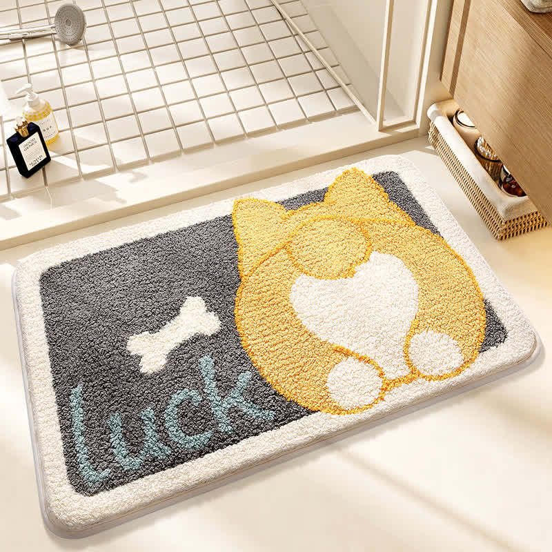 Cute Corgi Non-slip Soft Bath Mat