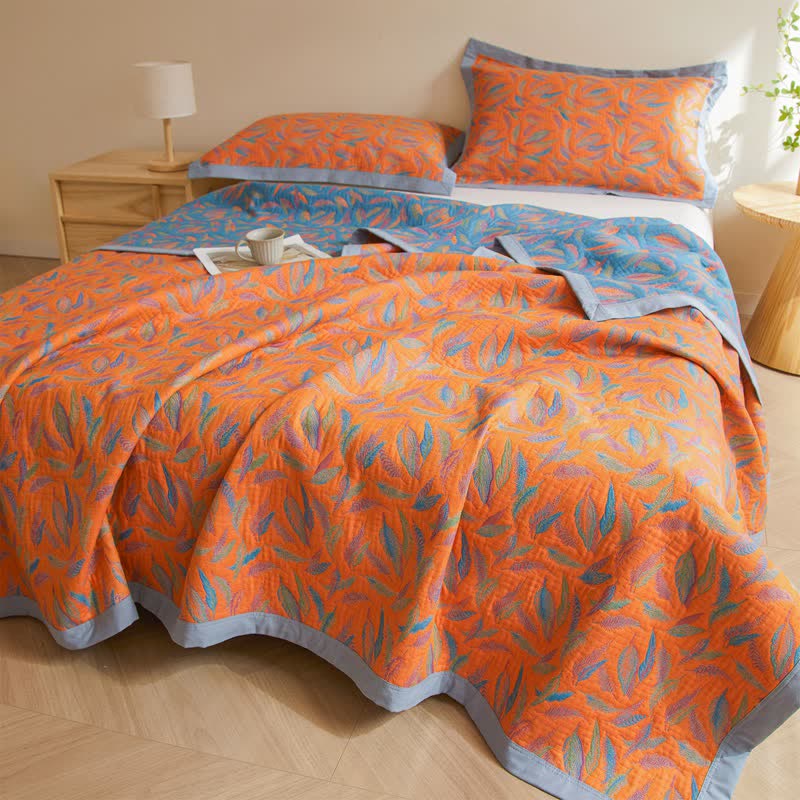 Bright Feather Cotton Gauze Lightweight Quilt