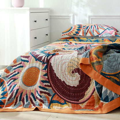 Ownkoti Nordic Throw Blanket Cotton Reversible Quilt