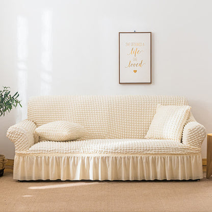 Simple Style Ruffled Elastic Sofa Cover