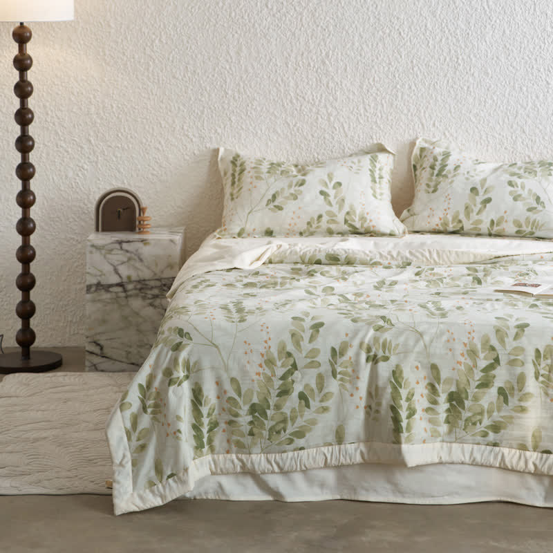 Pastoral Leaf Lyocell Fiber Summer Bedding