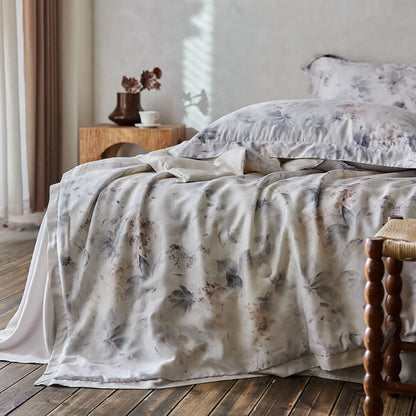 Luxurious Floral Soft Lyocell Summer Quilt