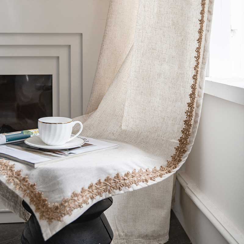 Bohemian Beige Semi-Blackout Curtain