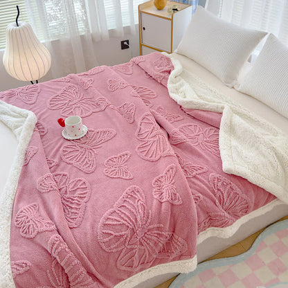 Butterfly Soft Sherpa Decorative Blanket