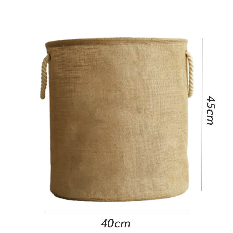 Cotton Linen Waterproof Foldable Laundry Basket