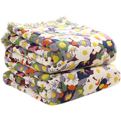 Ownkoti Rustic Flower Reversible Cotton Soft Quilt