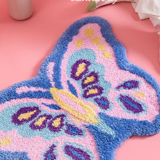 Girly Butterfly Shape Anti-slip Rug