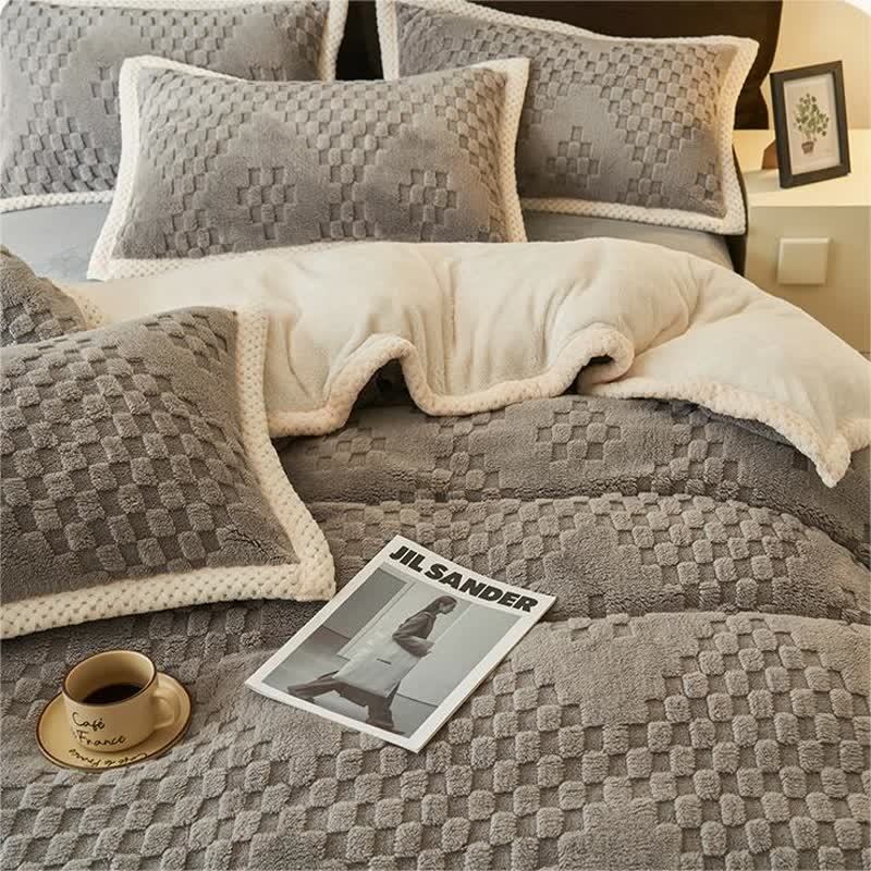 Diamond Checkerboard Duvet Cover Blanket