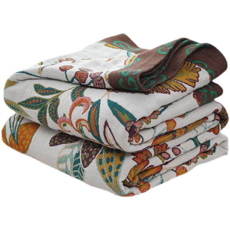 Luxuriant Flower Cotton Reversible Soft Quilt - image 11