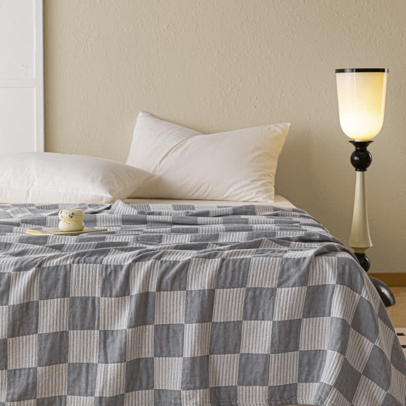 Modern Checkerboard Pure Cotton Breathable Quilt