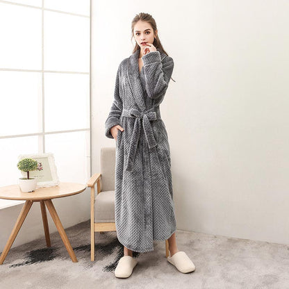Ownkoti Puffy Fleece Pajama Long Bathrobe - image 17